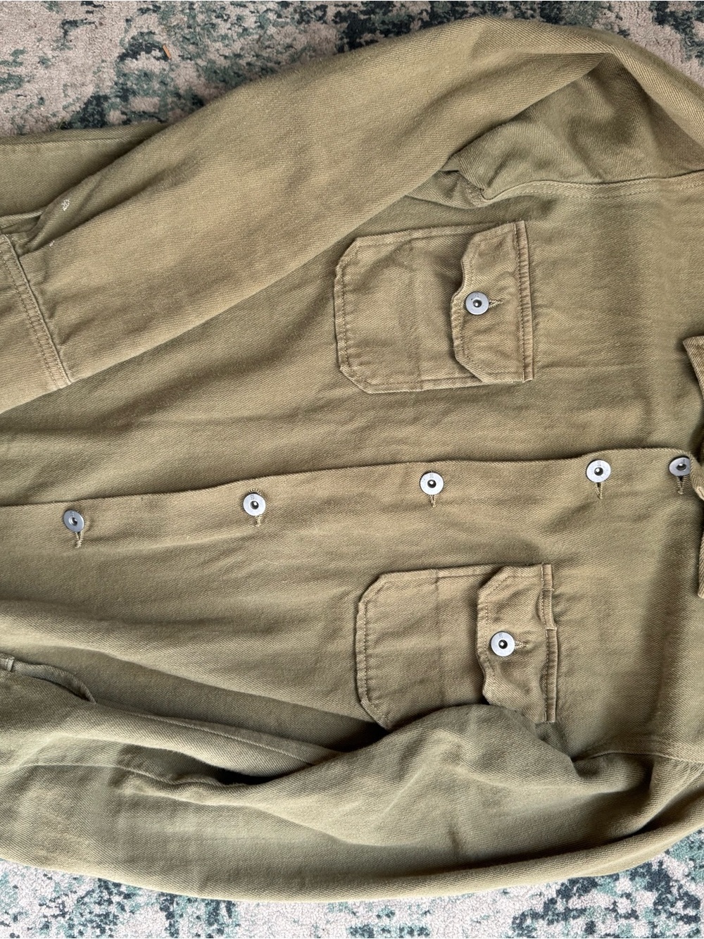 Rogue Territory Olive Green Button-Up Utility Jacket